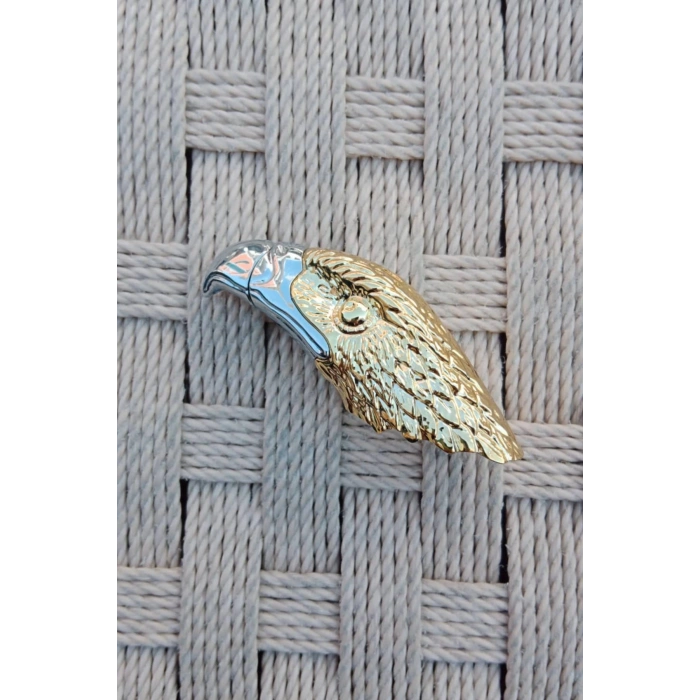 Ozel Tasarim Sari renkli Kartal basli manyetolu gazli premium cakmak