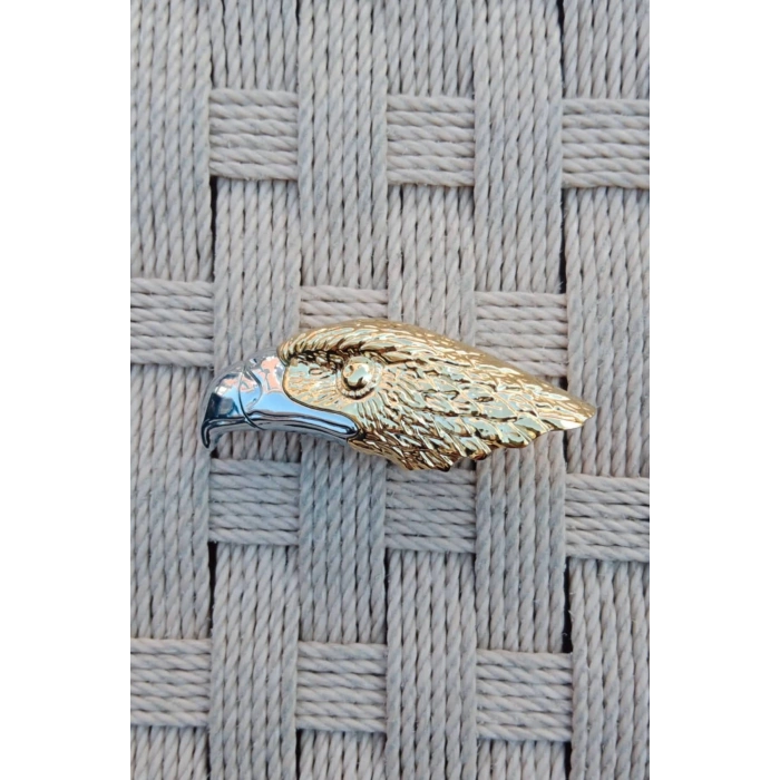 Ozel Tasarim Sari renkli Kartal basli manyetolu gazli premium cakmak