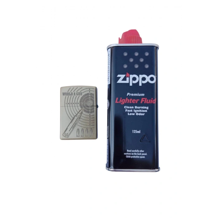 Ozel Tasarim Sari renkli M16 Tufekli asker kabartmali mermi ve hedef tahtali premium zippo Cakmak