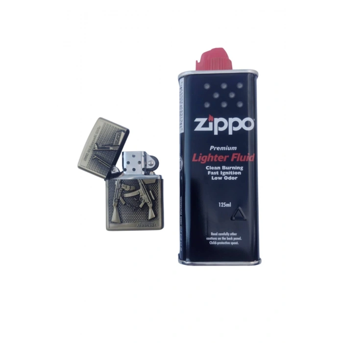 Ozel Tasarim Sari renkli STG 44 Assault Rifle Bar Tüfek kabartmali Medal of Honor Airborne yazili premium zippo Cakmak