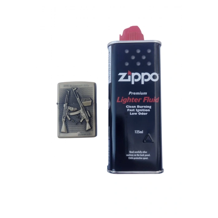 Ozel Tasarim Sari renkli STG 44 Assault Rifle Bar Tüfek kabartmali Medal of Honor Airborne yazili premium zippo Cakmak