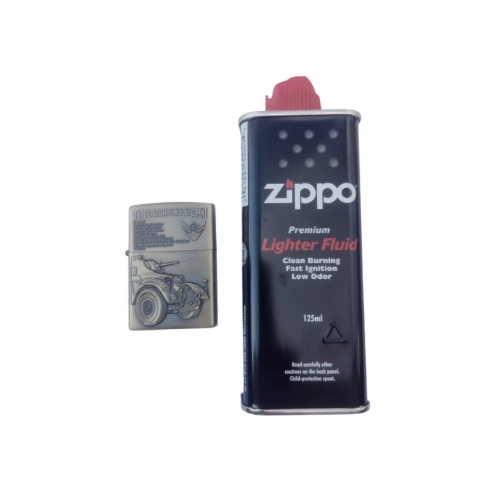 Ozel Tasarim Sari renkli T17E1 Stghound AC mki yazili Tekerlekli zirhli arac kabartmali zippo Cakmak