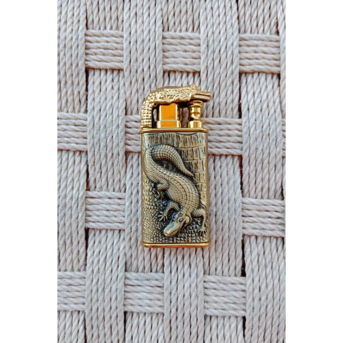 Ozel Tasarim Sari Renkli Timsah Kabartmali Manyetolu Purmuz Cakmak