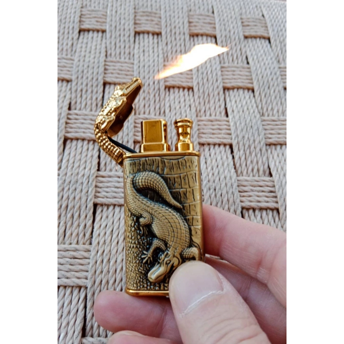 Ozel Tasarim Sari Renkli Timsah Kabartmali Manyetolu Purmuz Cakmak