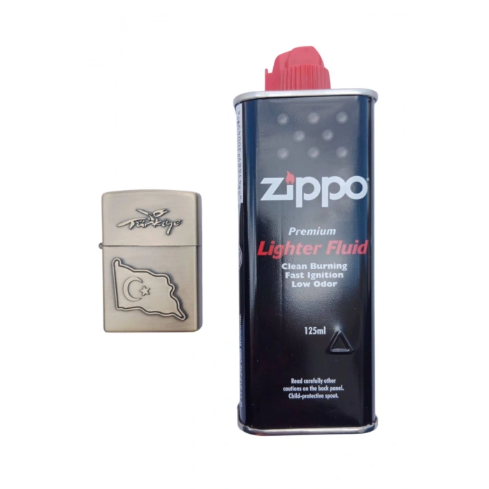 Ozel Tasarim Sari renkli Turkiye Yazili Dalgalanan Bayrak kabartmali premium zippo Cakmak