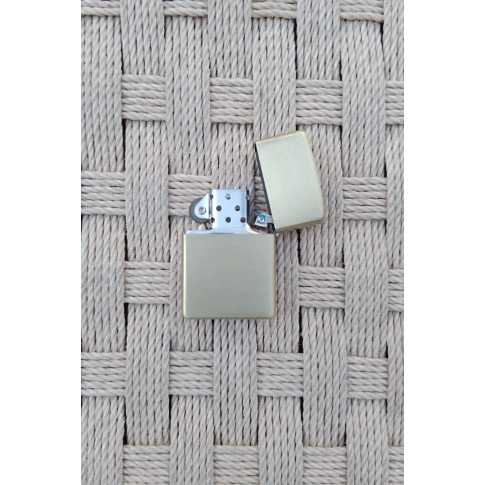 Ozel Tasarim Sari renkli Turkiye Yazili Osmanli Tugrali kabartmali zippo Cakmak