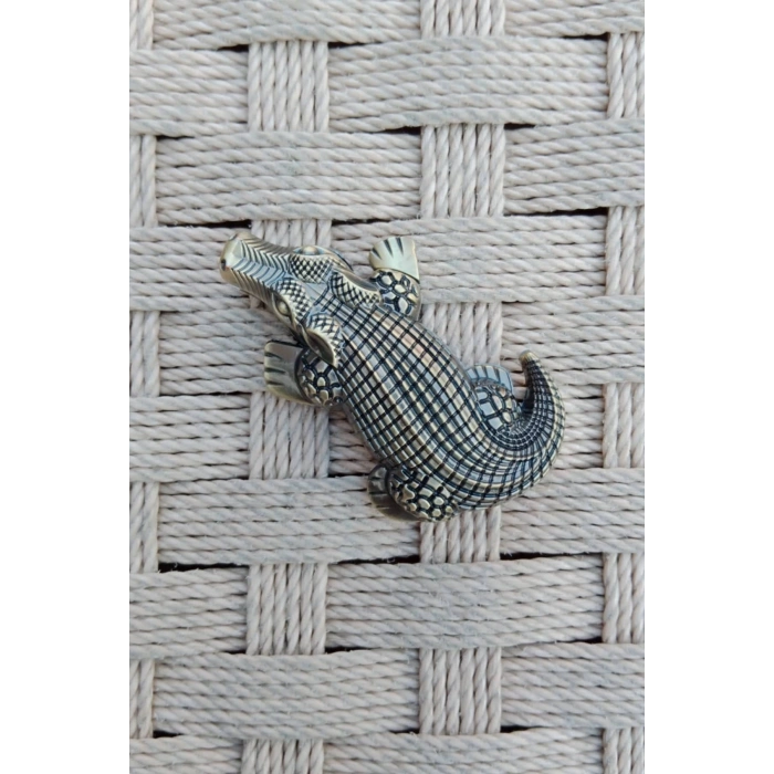 Ozel Tasarim Timsah Crocodile Alligator Kabartmali Manyetolu Purmuz cakmak