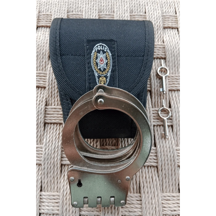 paslanmaz celik polis menteseli vurgun kelepce ve cirtli kapali kelepce kilifi