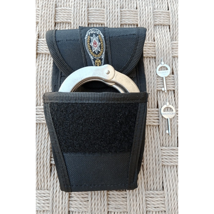 paslanmaz celik polis menteseli vurgun kelepce ve cirtli kapali kelepce kilifi