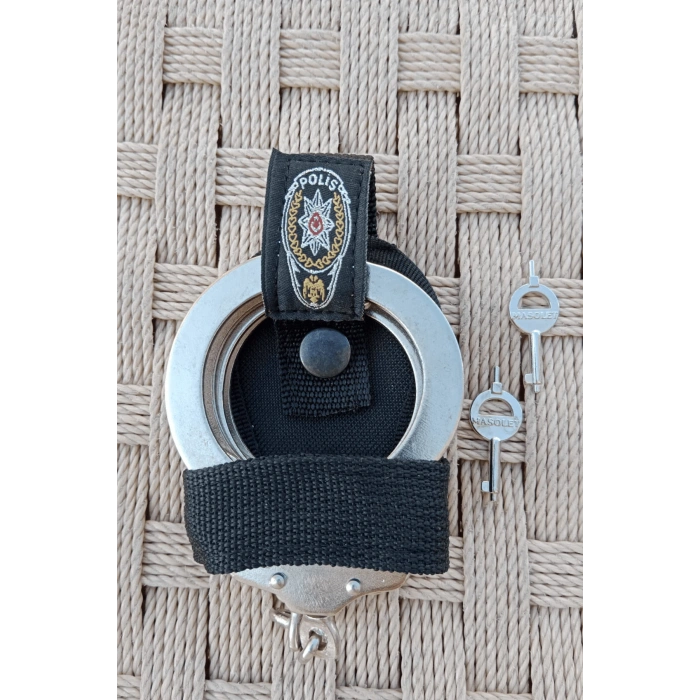 paslanmaz celik polis masolet kelepce ve cit citli acik kelepce kilifi