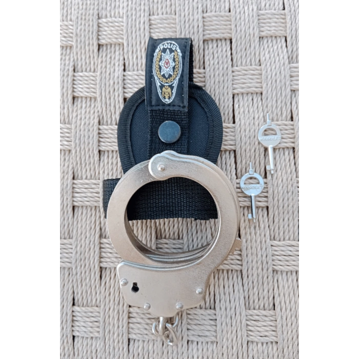 paslanmaz celik polis masolet kelepce ve cit citli acik kelepce kilifi