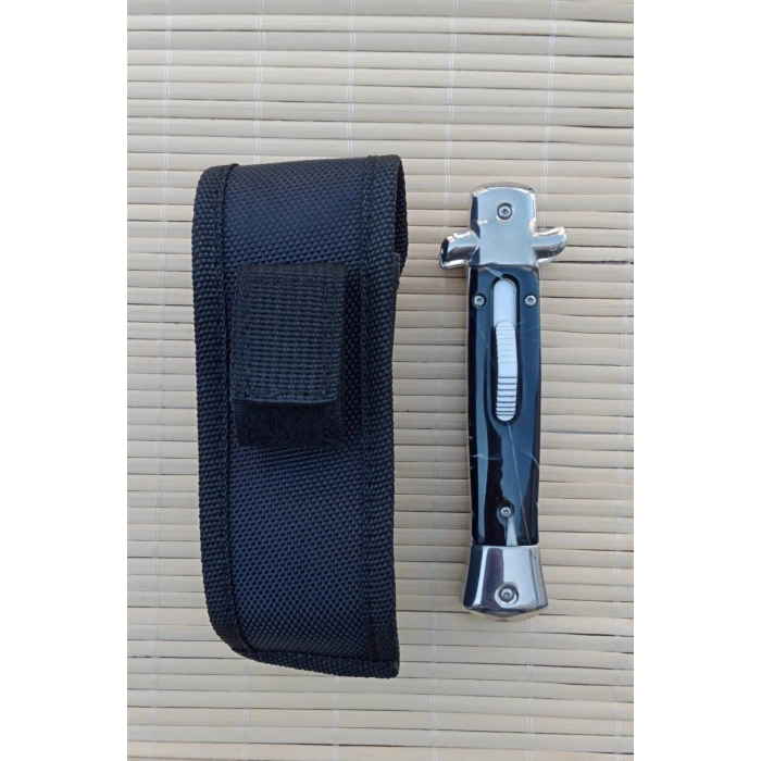 Paslanmaz Karbon Celik Govdeli italyan Sustali icten acilmali Kamp Caki Bicak