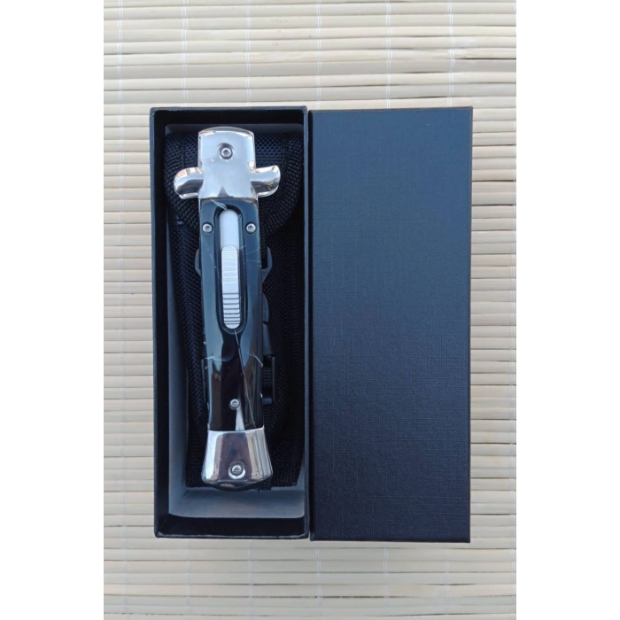 Paslanmaz Karbon Celik Govdeli italyan Sustali icten acilmali Kamp Caki Bicak