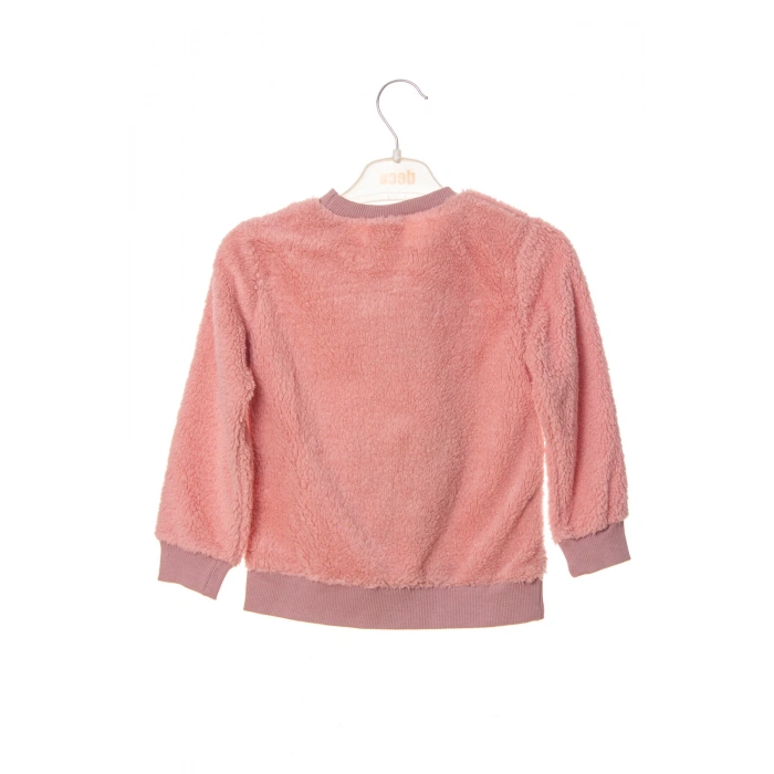 pembe renkli minnak ayicikli cep detayli kaliteli uzun kollu alt ust takim