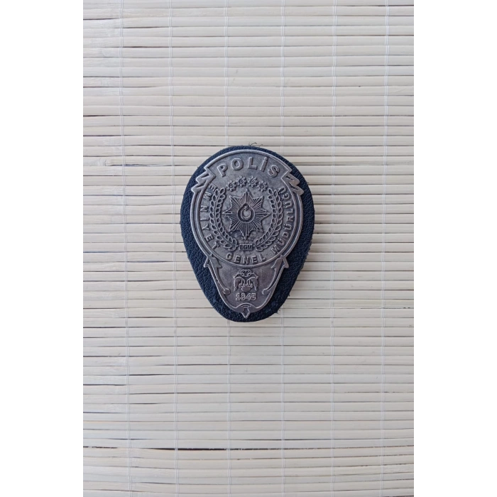 Polis Emniyet Genel Mudurlugu 1845 beyaz zemin hakiki deri masali kemer rozeti
