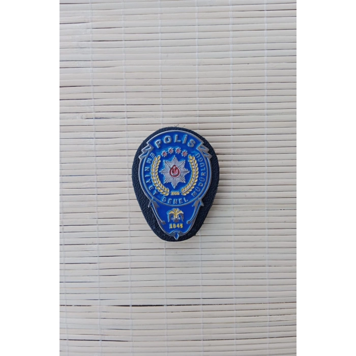 Polis Emniyet Genel Mudurlugu 1845 mavi zemin hakiki deri masali kemer rozeti