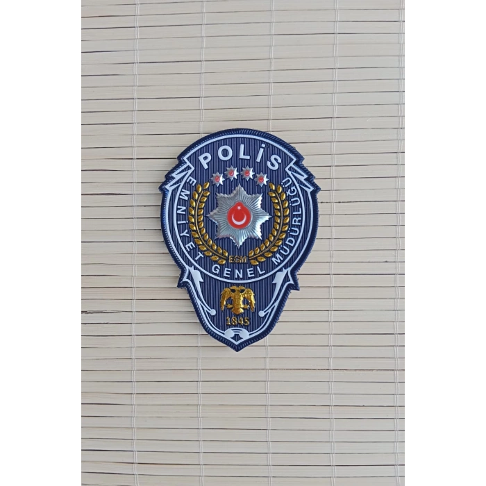 polis gogus armasi emniyet mudurlugu 1845 polis genel 3d silikon kabartma mont ceket gogus arma pec