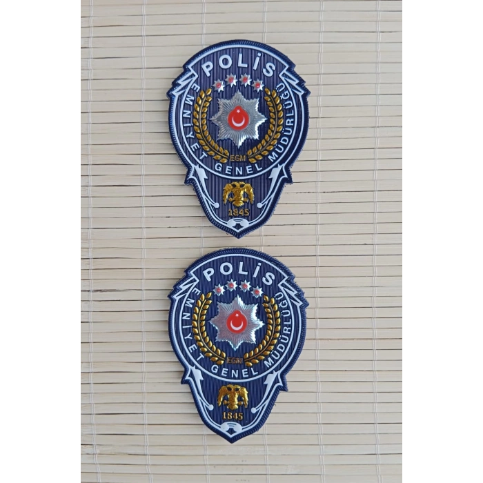 polis gogus armasi emniyet mudurlugu 1845 polis genel 3d silikon kabartma mont ceket gogus pec arma