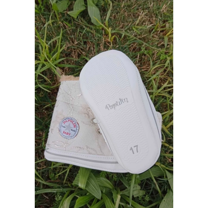 pudra renkli converse model ici polarli organik cocuk bebek ilkadim bagcikli patik sneaker casual ayakkabi