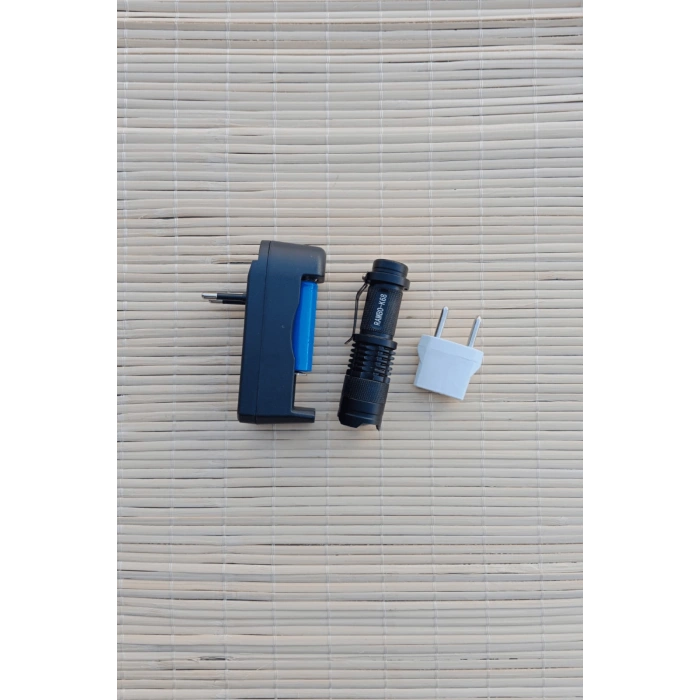 rambo k68 light flashlight sarjli zoomlu el feneri