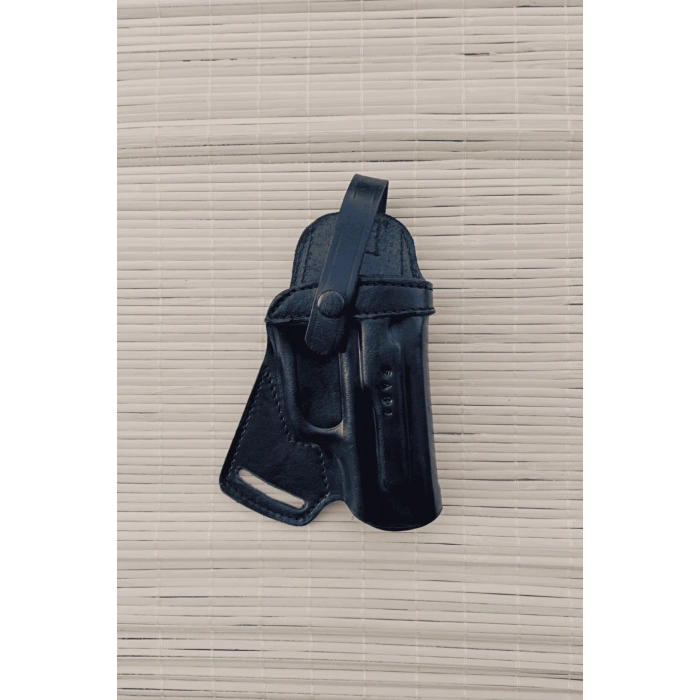 sag el bel sirt arkasi siyah renkli hakiki deri seytan kelebek silah kilifi