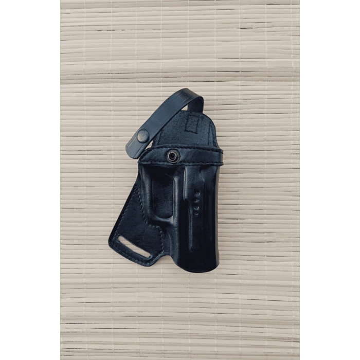 sag el bel sirt arkasi siyah renkli hakiki deri seytan kelebek silah kilifi