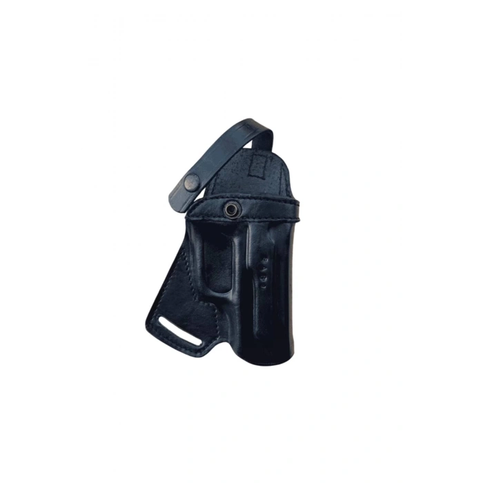 sag el bel sirt arkasi siyah renkli hakiki deri seytan kelebek silah kilifi