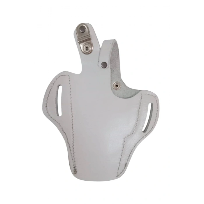 sag el beyaz renkli hakiki deri kemere gecirmeli tam kelebek trafik polisi silah kilifi