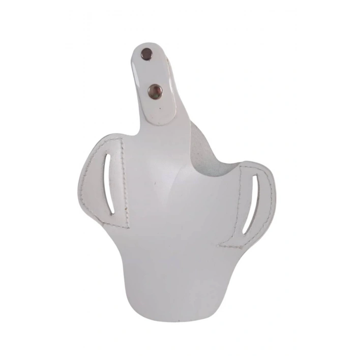 sag el beyaz renkli hakiki deri kemere gecirmeli yarim kelebek trafikci kilif