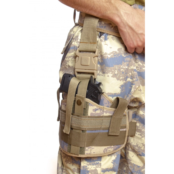 Sag El Hava Kuvvetleri Kamuflaj Renk Tek Baglantili Airsoft Palaskaya Kemere Geçirmeli impertex Bacak Silah Kilifi