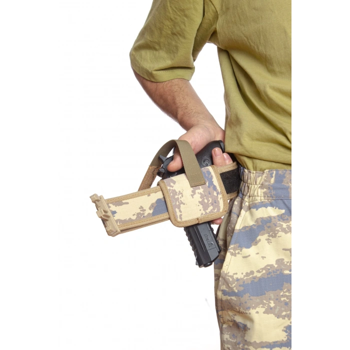 Sag El Hava Kuvvetleri Kamuflaj Renkli Mini Speed Airsoft Palaskaya Kemere Gecirmeli impertex Kase Silah Kilifi