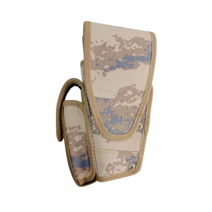 Sag El Hava Kuvvetleri Kamuflaj Renkli sarjorluklu cift Emniyetli Airsoft Palaskaya Kemere Gecirmeli Sallama Silah Kilifi