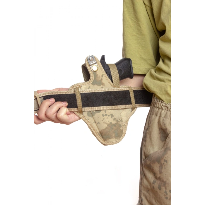 sag el jandarma kamuflaj renkli cift emniyetli tam kelebek airsoft palaskaya kemere gecirmeli impertex silah kilifi