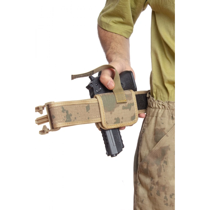 Sag El Jandarma Kamuflaj Renkli Mini Speed Airsoft Palaskaya Kemere Gecirmeli impertex Kase Silah Kilifi