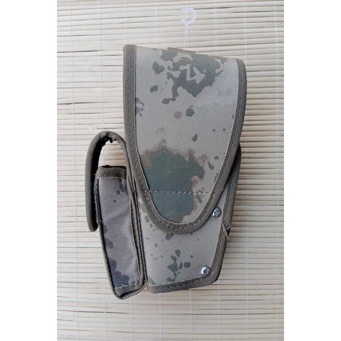 Sag El Jandarma Kamuflaj Renkli sarjorluklu Tek Emniyetli Palaskaya Kemere Gecirmeli Sallama impertex Silah Kilifi