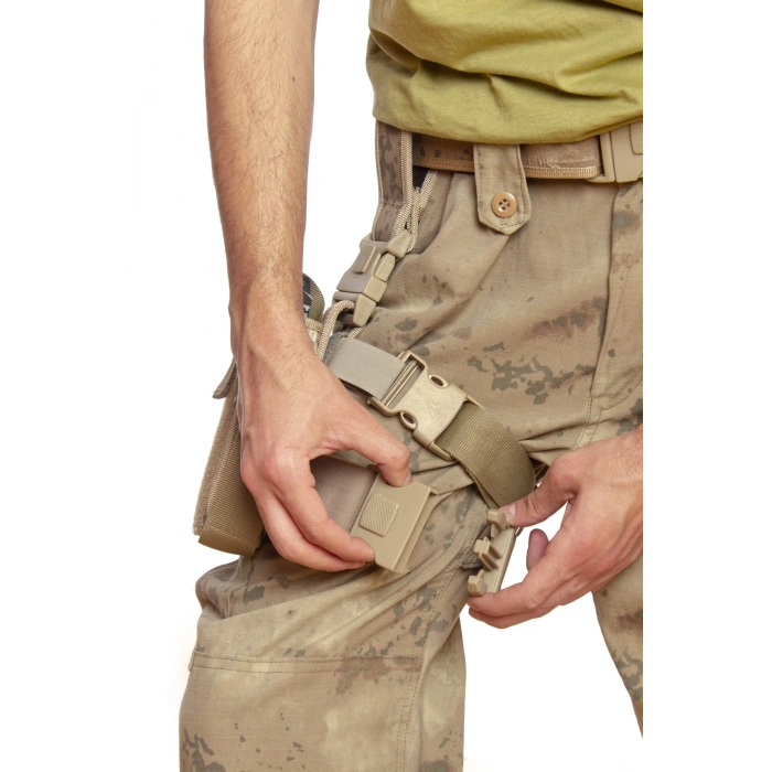 Sag El Jandarma Kamuflaj Renkli Tek Baglantili sarjorluklu Airsoft Palaskaya Kemere Geçirmeli impertex Bacak Silah Kilifi