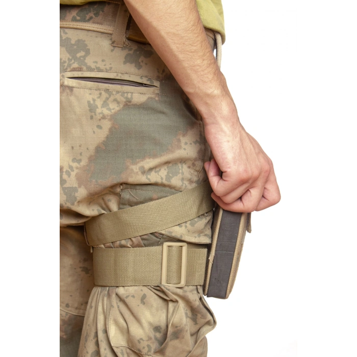 Sag El Jandarma Kamuflaj Renkli Tek Baglantili sarjorluklu Airsoft Palaskaya Kemere Geçirmeli impertex Bacak Silah Kilifi