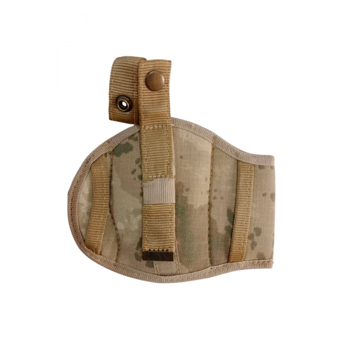 sag el jandarma kamuflaj renkli tek emniyetli yarim kelebek airsoft palaskaya kemere gecirmeli impertex silah kilifi