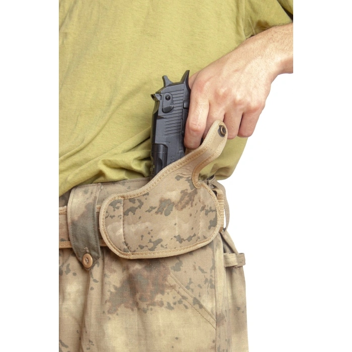 sag el jandarma kamuflaj renkli yarim kelebek airsoft palaskaya kemere gecirmeli impertex silah kilifi