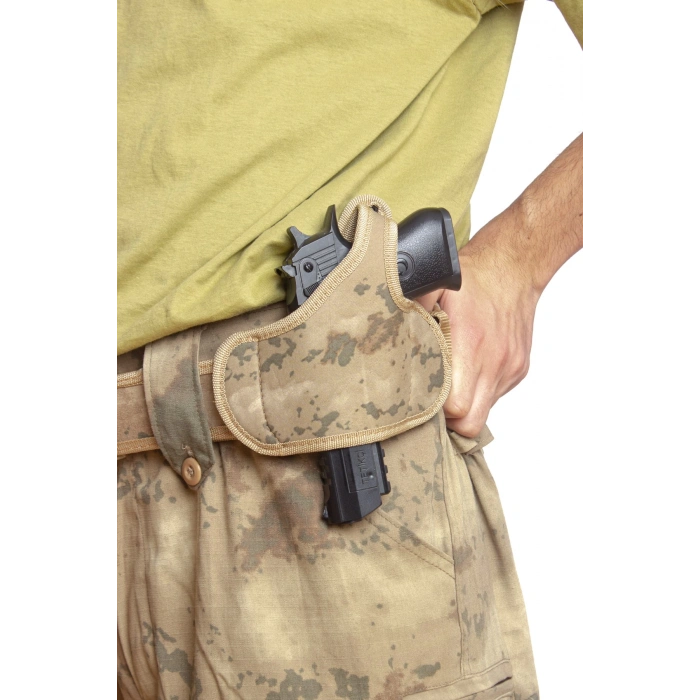 sag el jandarma kamuflaj renkli yarim kelebek airsoft palaskaya kemere gecirmeli impertex silah kilifi