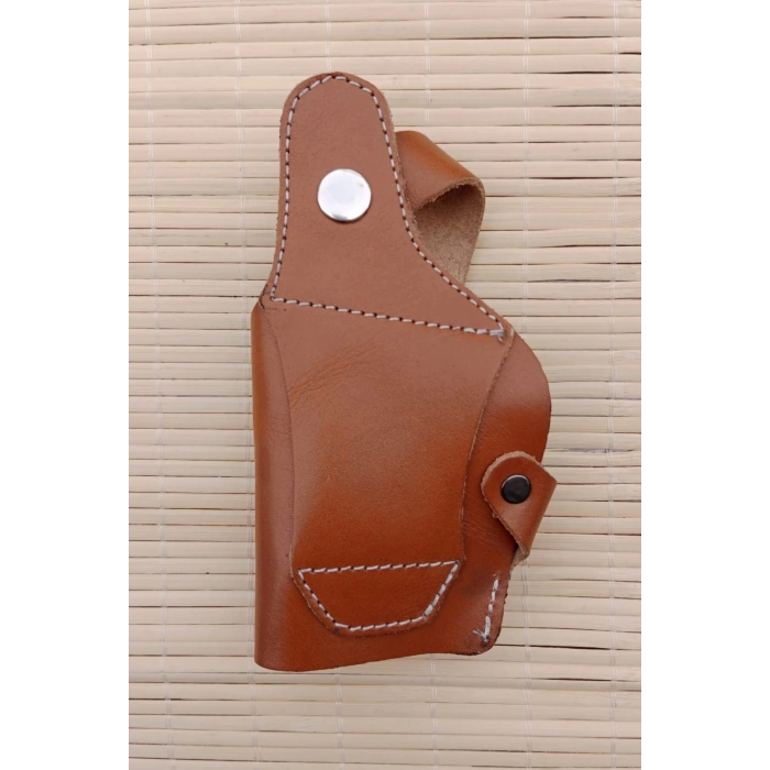 sag el kahverengi renkli hakiki deri masali universal ic dis tasima yarim model palaskaya kemere gecirmeli browning silah kilif