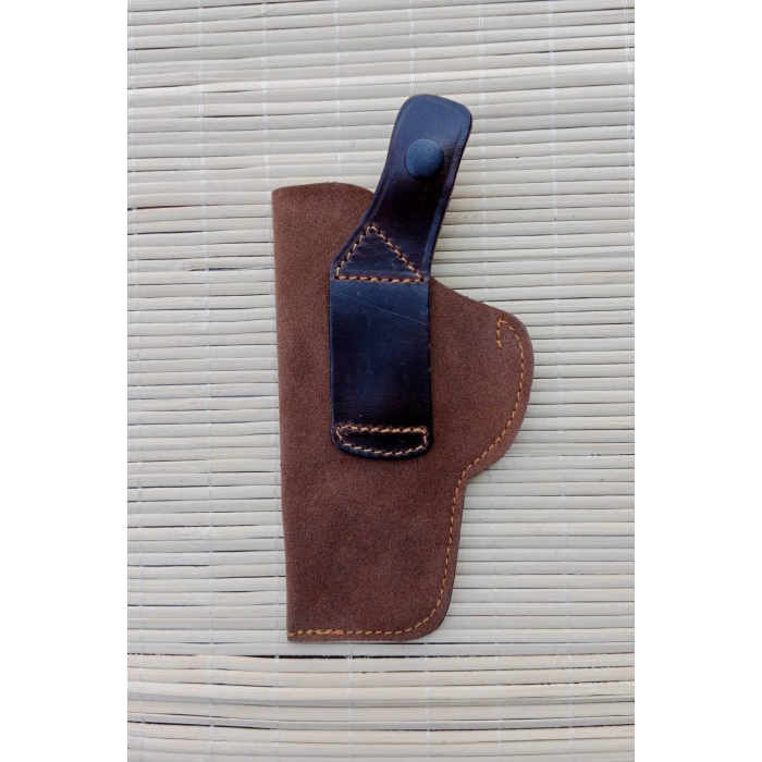 sag el kahverengi renkli suet ic dis masali tek emniyetli ic dis tasima palaskaya kemere gecirmeli silah kilifi