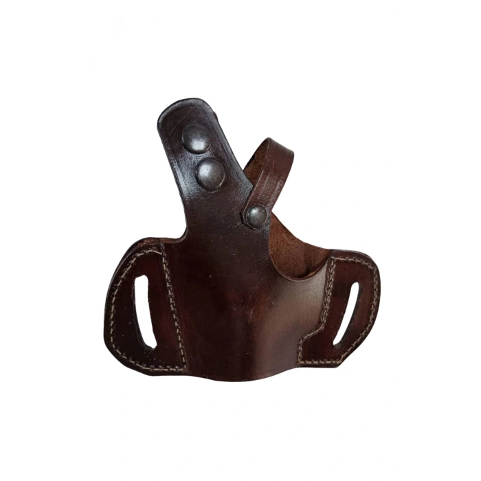 sag el kahverengi renkli tek emniyetli universal kemere gecirmeli yarim kelebek f 92 hakiki deri silah kilifi