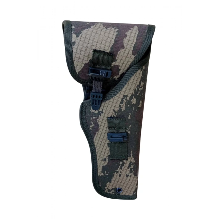 sag el kara kuvvetleri kamuflaj renk cirtli kapakli airsoft sallamali palaskaya kemere gecirmeli impertex silah kilifi