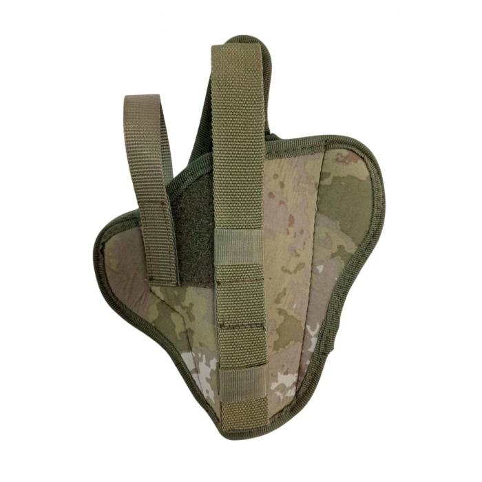 sag el kara kuvvetleri kamuflaj renkli cift emniyetli tam kelebek airsoft palaskaya kemere gecirmeli impertex silah kilifi