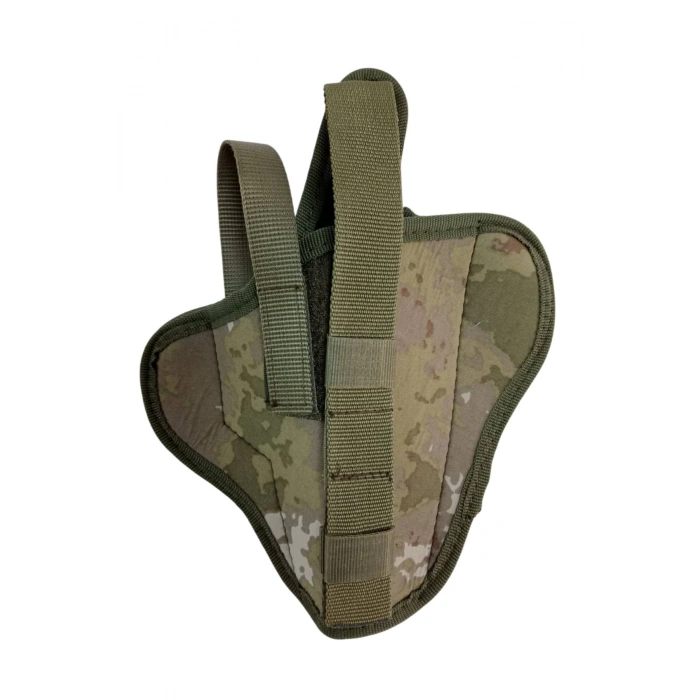 sag el kara kuvvetleri kamuflaj renkli cift emniyetli tam kelebek airsoft palaskaya kemere gecirmeli impertex silah kilifi