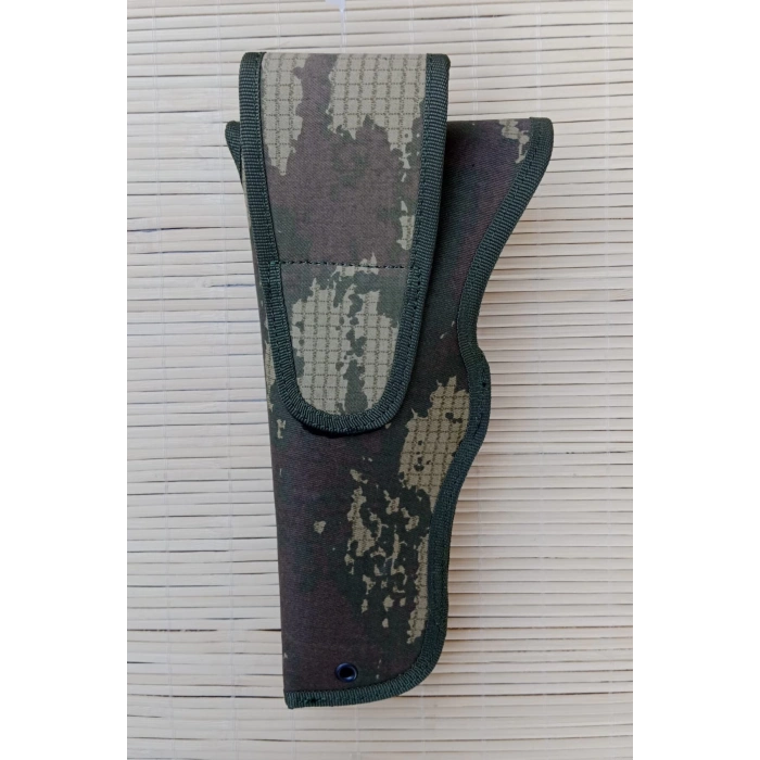 sag el kara kuvvetleri kamuflaj renk cirtli kapakli airsoft sallamali palaskaya kemere gecirmeli impertex silah kilifi