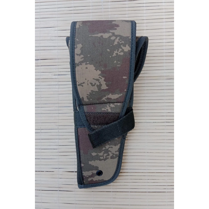 sag el kara kuvvetleri kamuflaj renkli cirtli kapakli airsoft sallamali palaskaya kemere gecirmeli impertex silah kilif