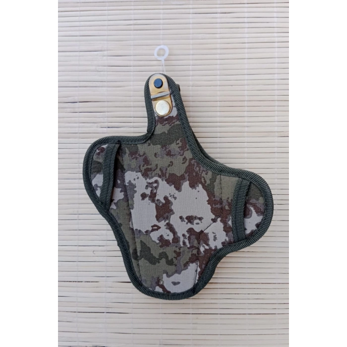 sag el kara kuvvetleri kamuflaj renkli tam kelebek airsoft palaskaya kemere gecirmeli impertex silah kilifi