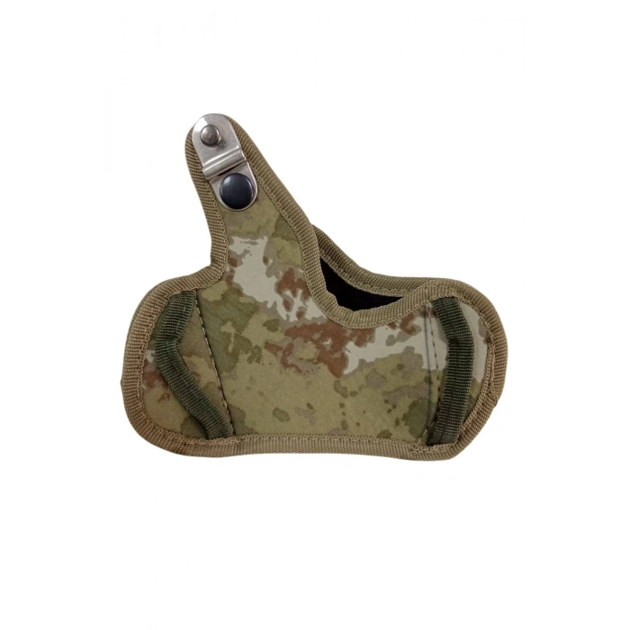 sag el kara kuvvetleri kamuflaj renkli yarim kelebek airsoft palaskaya kemere gecirmeli impertex silah kilifi